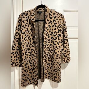 J. Crew Sophie sweater blazer leopard